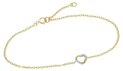 Produktbild von trendor 21878 Damen-Armband mit Zirkonia-Herz 925 Silber Vergoldet