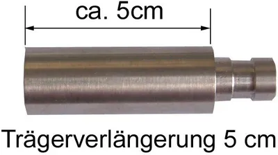 Produktbild von Gardinenstangenträger o. Trägerverlängerung Edelstahl Look f. 16mm Innenlaufrohr BASIT D70 D80 H70 H80 wählbar