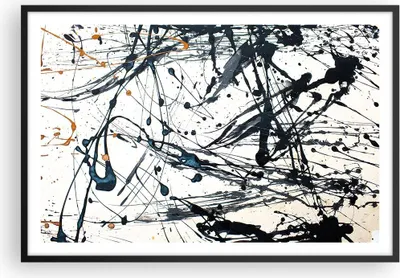 Produktbild von Gerahmtes Poster - Schwarzer Rahmen - Abstraktion modern - 91,5x61 cm - Wand Bild - Wanddeko - Wandbilder - Kunstposter - Wandposter - Bilderrahmen - Bilder - Kunstdruck - Wandbild - P2BAA91x61-3442