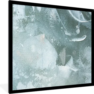 Produktbild von MuchoWow® Gerahmtes Poster Acrylfarbe - Abstrakt - Design 40x40 cm - Poster mit Schwarzem Bilderrahmen Wandposter Rahmen Foto Bilder - Mit Rahmen - Wanddekoration Schlafzimmer