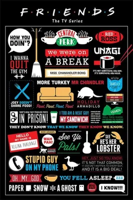 Obrázek produktu pro Plakát Přátelé Infografika 61x91,5cm