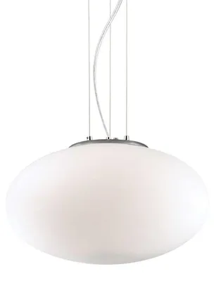 Produktbild von Ideal Lux Candy SP1 D40, Oberfläche, Weiß, Weiß, Metall, Nickel, Glas, Schlafzimmer, Kinderzimmer, Küche, Wohnzimmer
