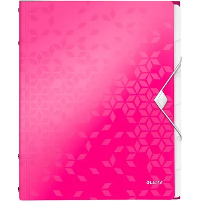 Produktbild von Leitz WOW, A4, Polypropylen (PP), Metallisch, Pink, 200 Blätter, 260 mm, 17 mm