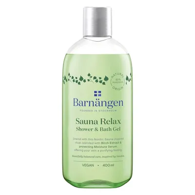 Produktbild von Barnängen Sauna Relax Duschgel und Schaumbad 400ml Vegan mit Birkenextrakt & Feuchtigkeitsserum