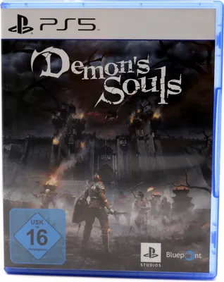 The image shows the front cover of the Demon's Souls PS5 game case.