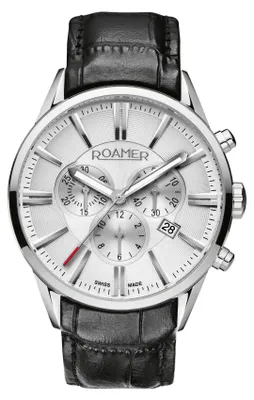 Produktbild von Roamer 508837 41 15 05 Herren-Armbanduhr, Edelstahl-Gehäuse, Leder-Armband