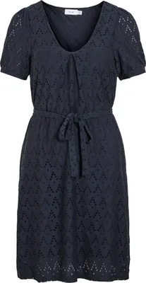 Produktbild von VILA Kurzes Kleid mit Lochmuster und Bindeschleife Größe: L