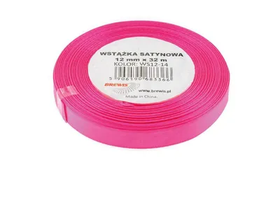 Image de Ruban satiné rose 12 mm x 32 m
