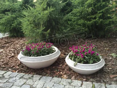 Produktbild von Blumenkübel Pflanz Kübel Dekoration Figur Blumentöpfe Garten Vasen Gefäss 204082