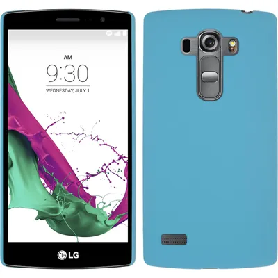 Produktbild von PhoneNatic Case kompatibel mit LG G4s / G4 Beat - Hülle hellblau gummiert Hard-case + 2 Schutzfolien