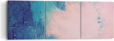 Produktbild von Bild auf Leinwand - Leinwandbild - 3 Teile - Abstraktion Rosa Blau - 90x30cm - Wand Bild - Wanddeko - Wandbilder - Leinwanddruck - Bilder - Wanddekoration - Leinwand bilder - Wandbild - CA90x30-4856