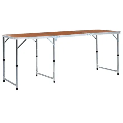 Image de Table de camping pliante en aluminium 180 x 60 cm