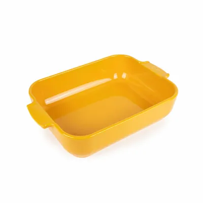 Obrázek produktu pro Obdélníkový pekáč Peugeot Appolia, nádoba do trouby, keramika, šafránově žlutá, 32 cm, 61432