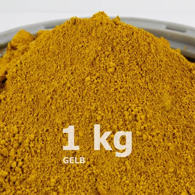 Produktbild von 1 kg Gelbes Eisenoxidpigment für Indoor & Outdoor Wetterfest, Farbpigmente