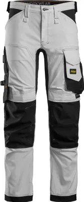 Produktbild von Snickers AllroundWork Stretch Arbeitshose, EN 14404 Weiß-Schwarz-200