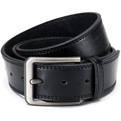 Produktbild von Herren Jeans Anzug Gürtel Männer Schnalle Wechsel Belt Gurt Riemen Schwarz 105 cm