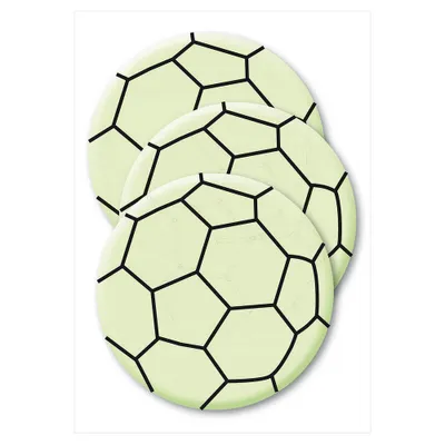 Produktbild von HERMA 15024 Aufkleber Fußball groß, 3 Stück, selbstklebend, leuchtende Fussball Wandaufkleber Wandsticker, Leuchtsticker aus Plastik