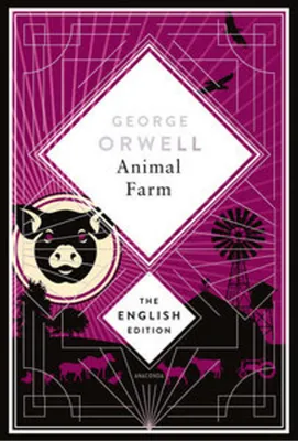 Book cover for George Orwell's Animal Farm, English Edition.