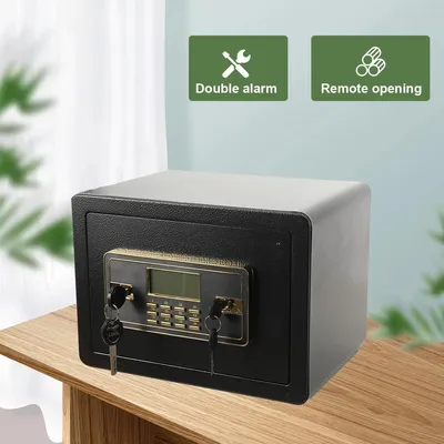 Produktbild von Tresor - Elektronisch 22 l - LED-Display - Alarm - Doppelverriegelung - Wandmontage oder freistehend - Herausnehmbarer Einlegeboden