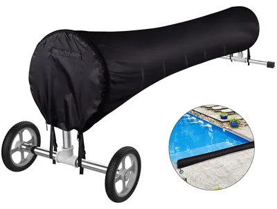 Produktbild von Pool Solarrollen Abdeckung 18FT, wasserdichte Schutzhaube für Pool Aufroller, UV-beständig, wetterfest, 210D Oxford-Gewebe