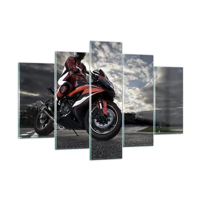 Produktbild von Bilder auf glas - Sport Rennen Motorrad Reise - 150x100cm - Glasbilder - Wandbilder - Kunstdruck - zum Aufhängen bereit - Wanddekoration aus Glas - Glas Bilder - Wandbild auf Glas - GEA150x100-2542