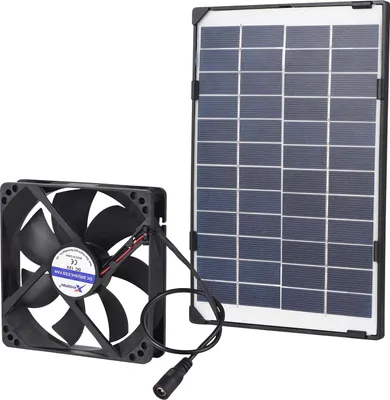 Image de Mini ventilateur solaire 6W 12V Mini ventilateur d'extraction solaire Mini ventilateur pour petit animal de compagnie Maison de chien Poulailler Serre Remise avec 3 mètres de long câble