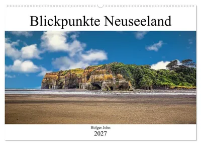 Produktbild von Blickpunkte Neuseeland (Wandkalender 2027 DIN A2 quer), CALVENDO Monatskalender