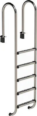 Produktbild von Eichenwald Poolleiter Modell 55 Tiefbeckenleiter enge Ausladung Leiterlänge 1489mm 5 Stufen