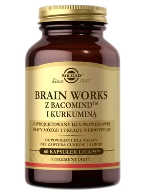 Obrázek produktu pro Solgar Brain Works z bacomind i kurkuminą, 60 kapsułek