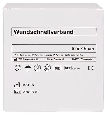 Produktbild von Pflaster-Schnellverband 5m x 6 cm | Packung (1 Stück)