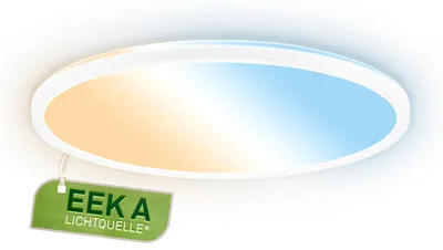 Productafbeelding van Plafondlamp, plat, CCT LED paneel, energie-efficiëntieklasse A, 14W, dimbaar, met afstandsbediening, 42cm, wit