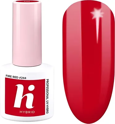 Immagine prodotto di Hi Hybrid | Smalto ibrido - Rosso - Copertura totale - Smalto UV - Lucentezza a lunga durata - 5 ml