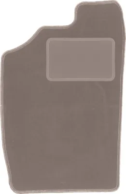 Produktbild von Fahrerfußmatte Velours beige passend für Daihatsu Cuore V (1997-2003, Schrägheck) – mit Befestigungen – passgenau