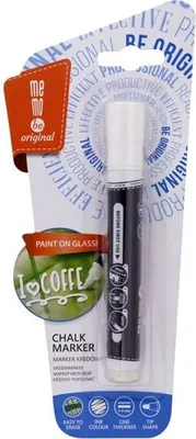 Obrázek produktu pro Křídový popisovač na sklo Memobe,kulatý hrot, bílý
