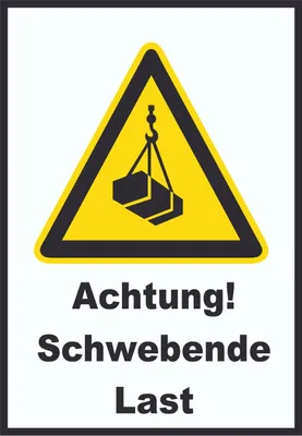 Produktbild von Achtung Schwebende Last A1 Rückseite selbstklebend Schild