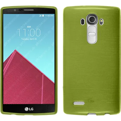 Produktbild von PhoneNatic Case kompatibel mit LG G4 - pastellgrün Silikon Hülle brushed + 2 Schutzfolien