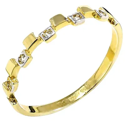 Produktbild von Goldring 585 mit Zirkoniumdioxid, Ringgröße 56, Ringbreite 0,2 cm