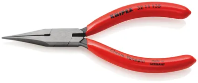 Produktbild von Knipex 32 11 135, Spitzzange, 1,5 mm, 3,4 cm, Stahl, Kunststoff, Rot