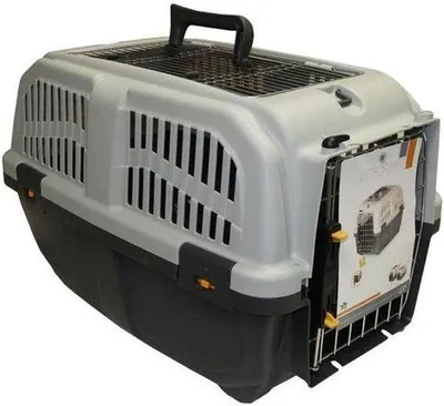 Obrázek produktu pro Přepravní box pro kočky a psy – šedý – rozměry 56 x 36 x 35 cm