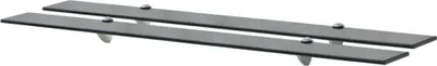 Produktbild von "im Angebot" Schweberegale 2 Stk. Glas 100x10 cm 8 mm - Wandregale CC2393
