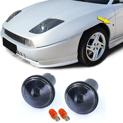 Für Fiat Coupe / Barchetta 2x Seitenblinker Blinker Klarglas Schwarz Smoke in der Farbe Schwarz von Carparts-Online GmbH