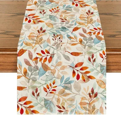 Zdjęcie produktu dla Bieżnik na stół z jesiennymi liśćmi Artoid 40x140 cm - dekoracja do kuchni na świąteczne przyjęcie