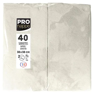 Produktbild von PROnappe Servietten 38.0 x 38.0 cm elfenbein