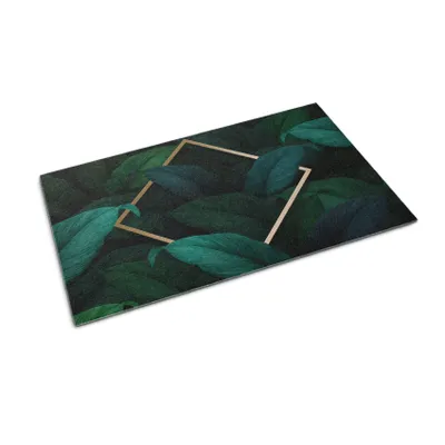Immagine prodotto di Tappetino per l'ingresso - Sottotappeto per raccogliere lo sporco - Tappetino antiscivolo per interni ed esterni - 60x40 cm - Motivo: foglie tropicali