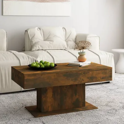 Immagine prodotto di vidaXL Tavolino in rovere affumicato 96x50x45 cm in legno - Tavolino - Tavolini - Tavolino - Tavolino da salotto