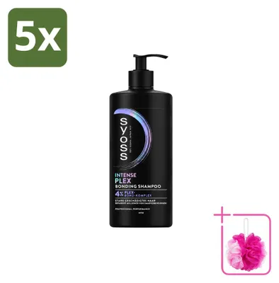 Imagen del producto de 5 champús Syoss Intense Plex, 440 ml cada uno, pack ahorro, 5 unidades