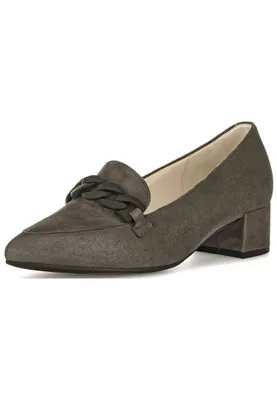 Produktbild von Gabor 31441-19 Damen Pumps, Leder, Soil (Grau), Soft + Smart - Damenschuhe Modische Pumps / Ballerina, Grau, leder (samtchevreau), absatzh&oumlhe: 40 mm