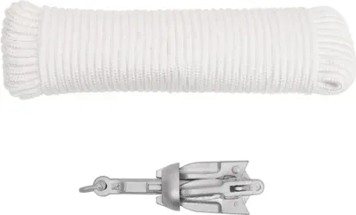 Obrázok produktu pre vidaXL Závesná kotva s lanom strieborná 0,7 kg Žiarovo pozinkovaná liatina