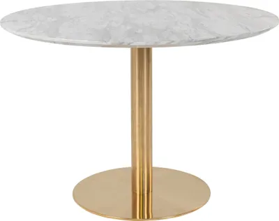Produktbild von Esstisch >Bolzano< in Weiss, Marmor - 110x75x110cm (BxHxT)