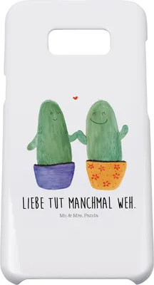 Produktbild von Mr. & Mrs. Panda Samsung Galaxy S8 plus Handyhülle  Kaktus Liebe - Weiß - Geschenk, Freundschaft, Cover, Kakteen, Hochzeit, Trennung, Hülle, Paar, Handycover, Handy